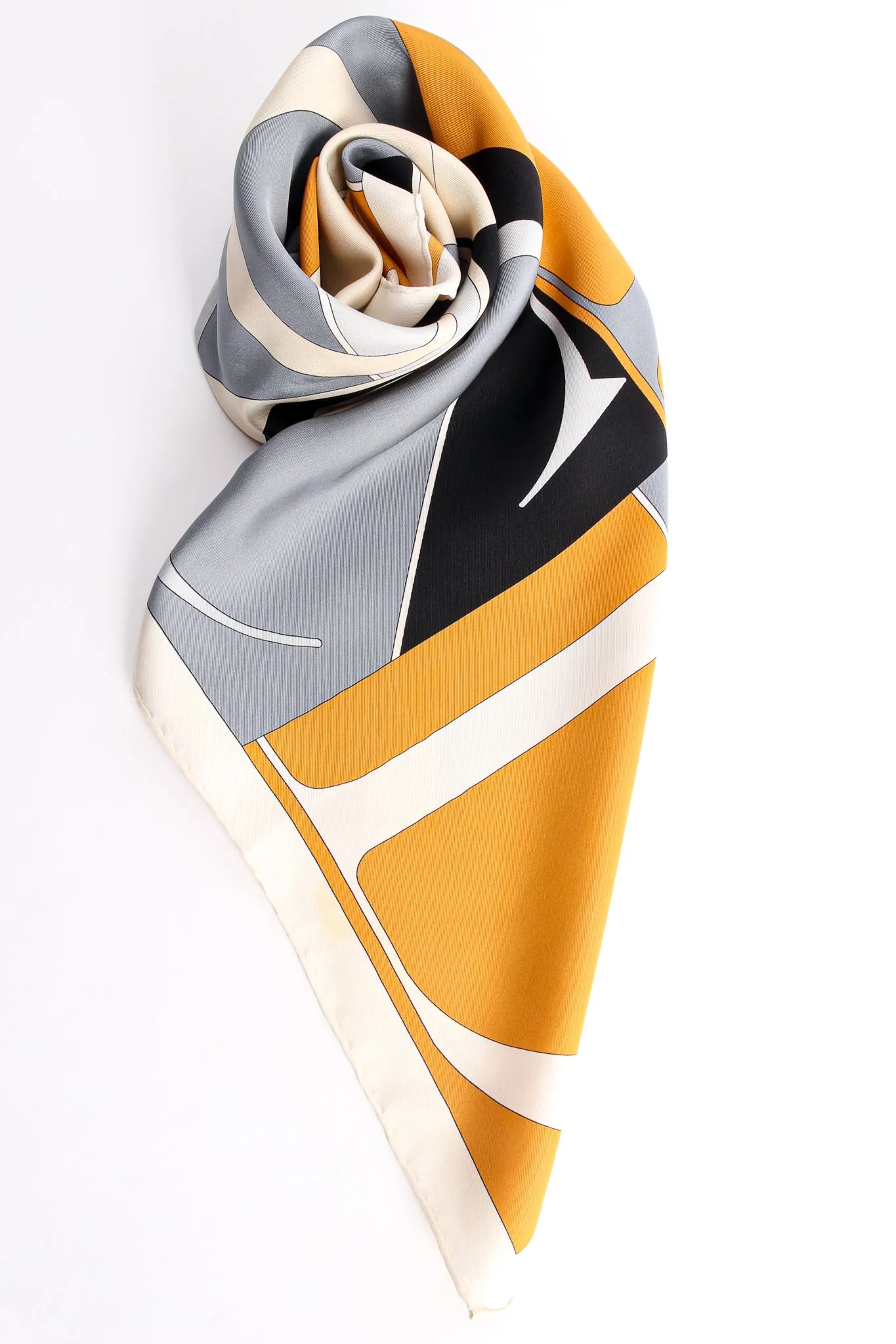 Colorblock Monogram Silk Scarf