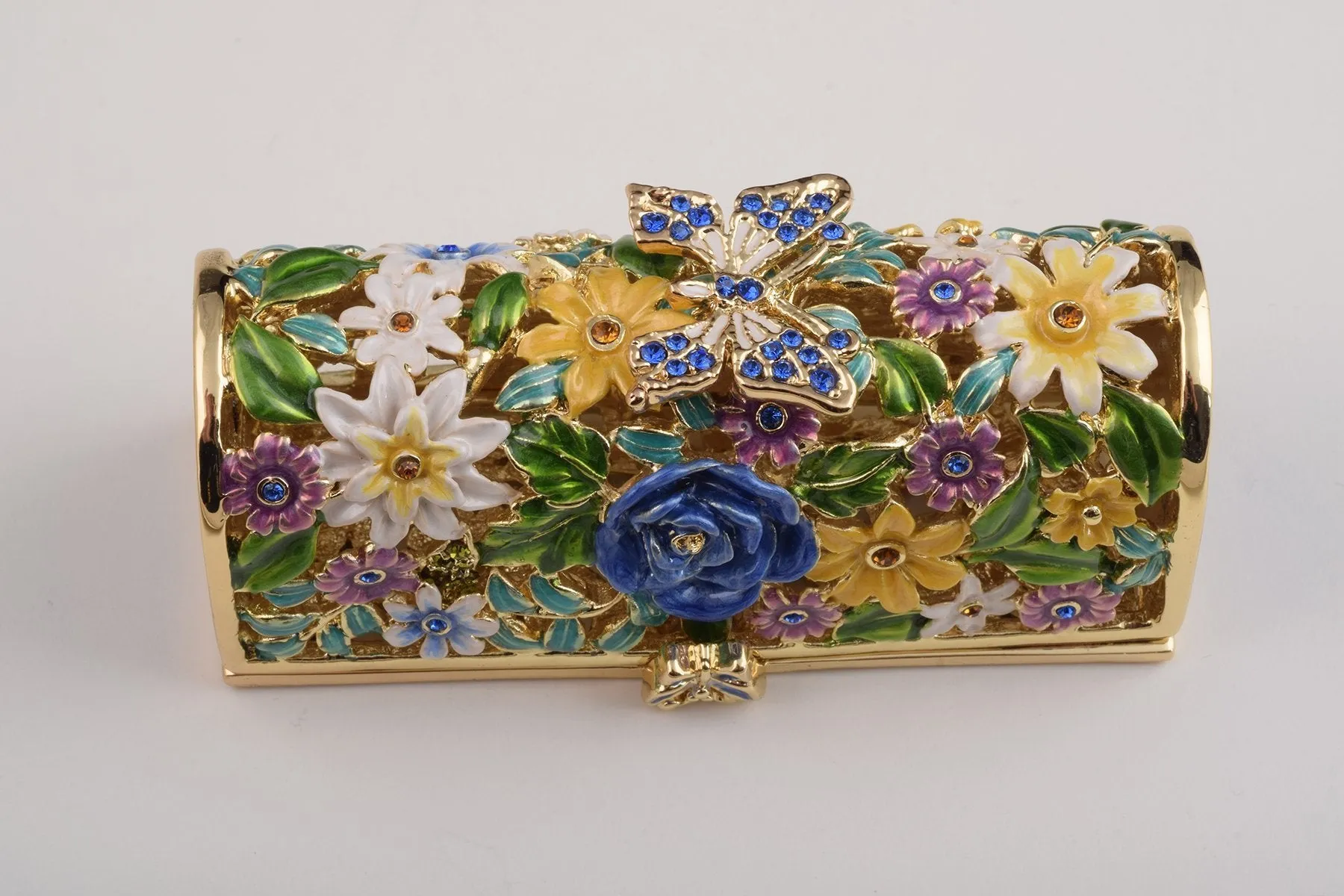 Colorful Flowers Trinket Box