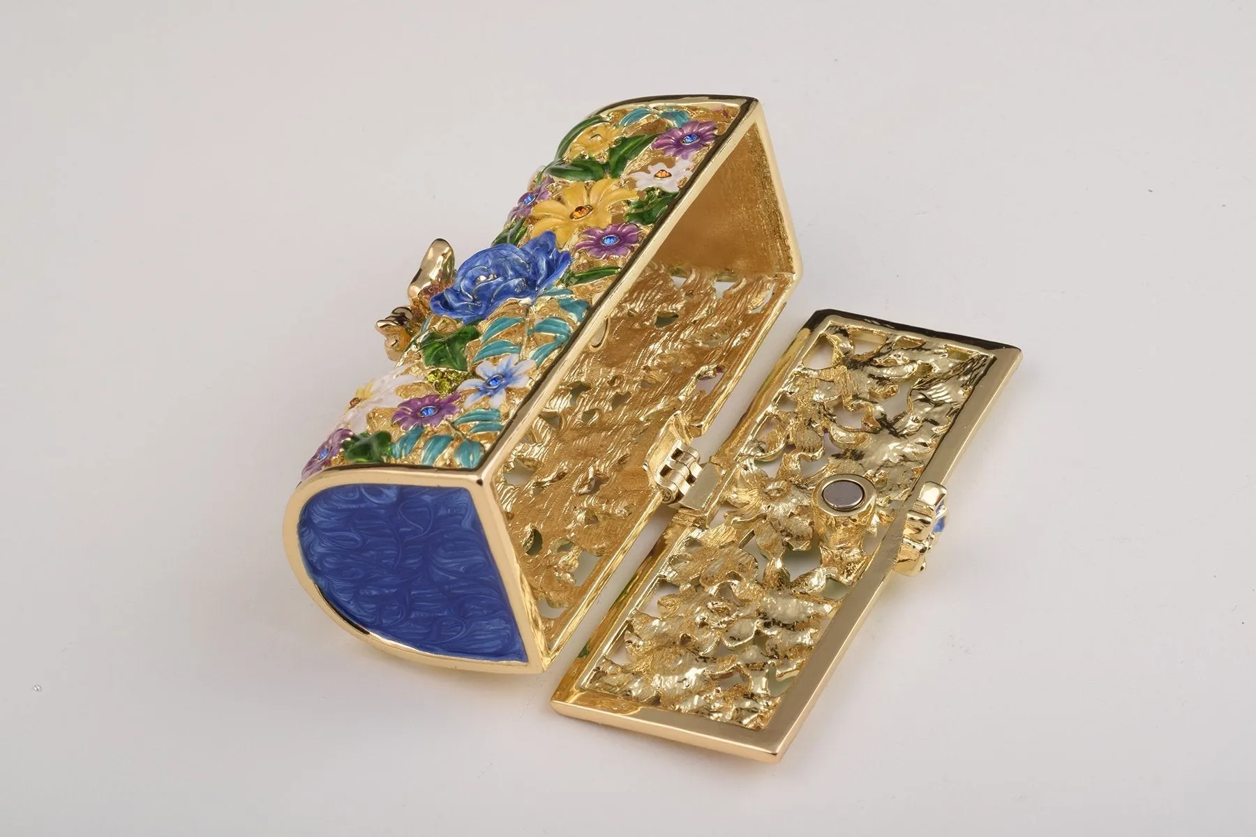 Colorful Flowers Trinket Box