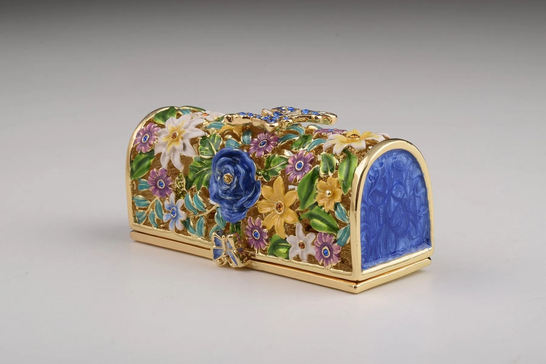 Colorful Flowers Trinket Box