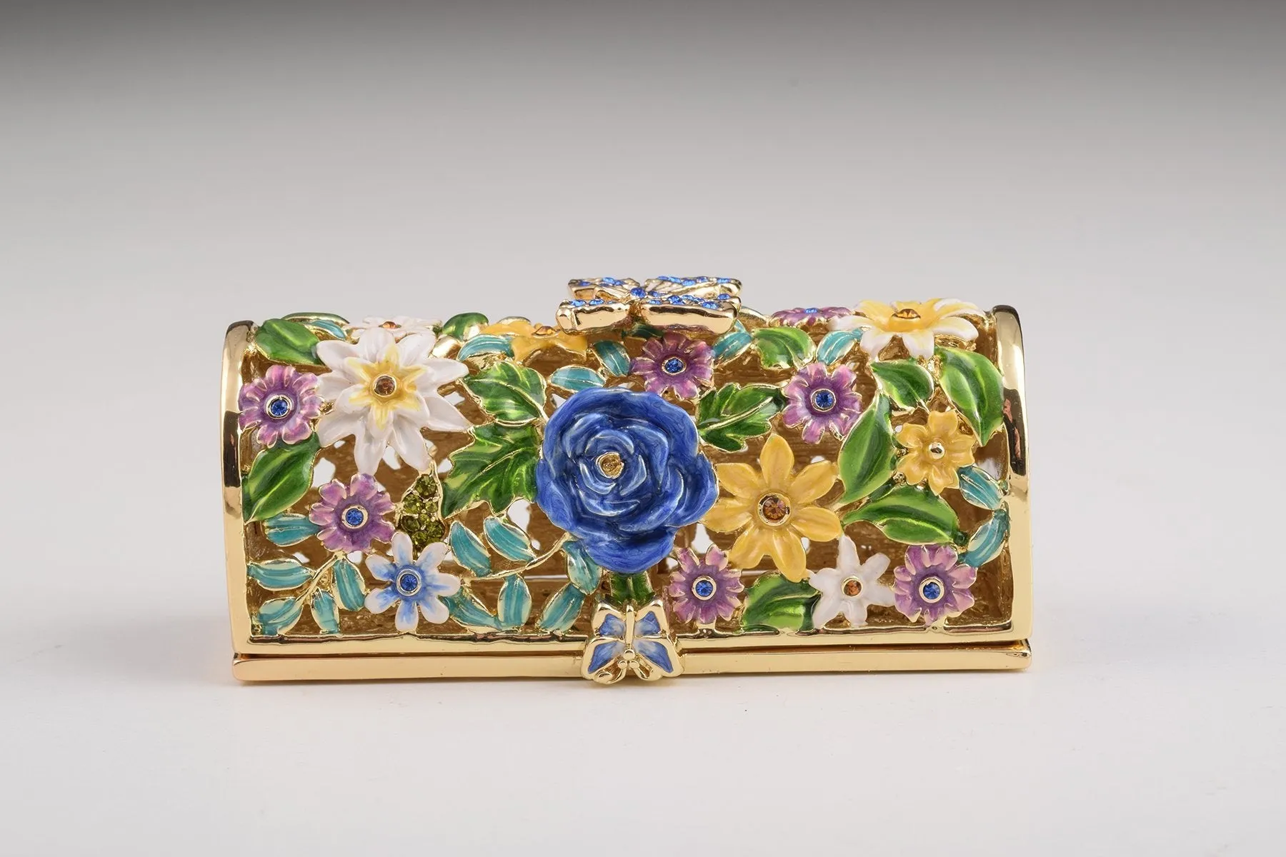 Colorful Flowers Trinket Box
