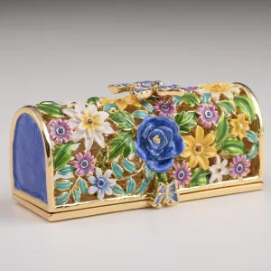 Colorful Flowers Trinket Box