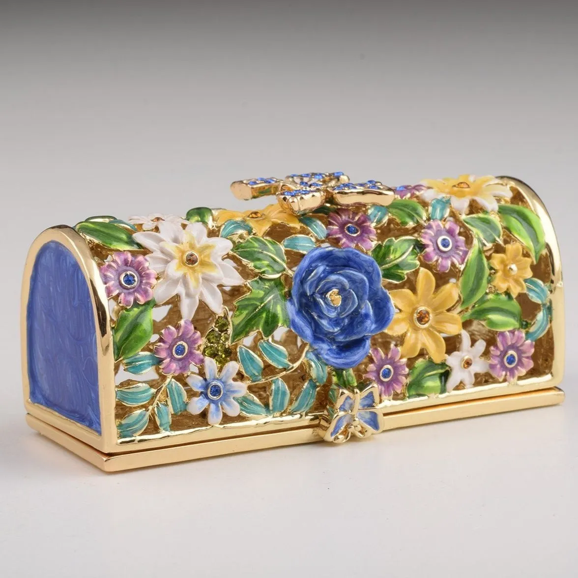 Colorful Flowers Trinket Box
