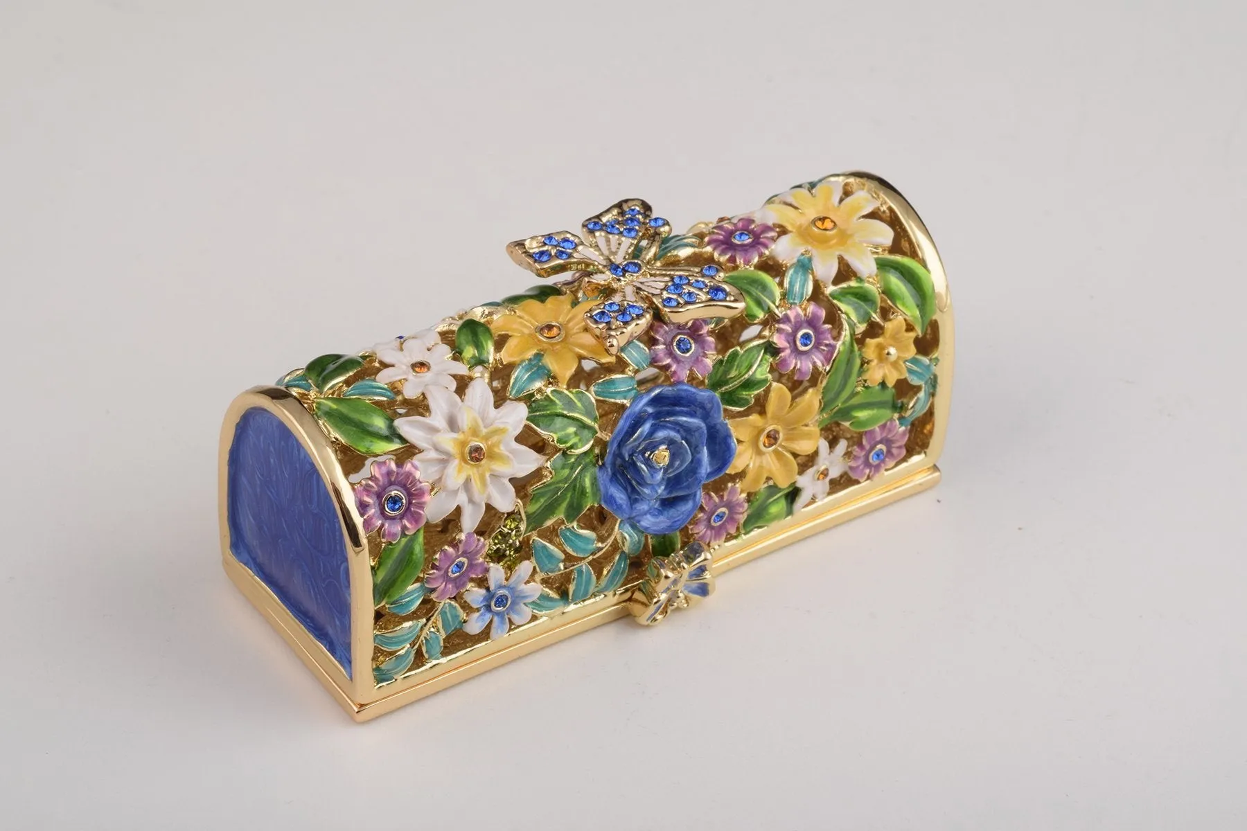 Colorful Flowers Trinket Box