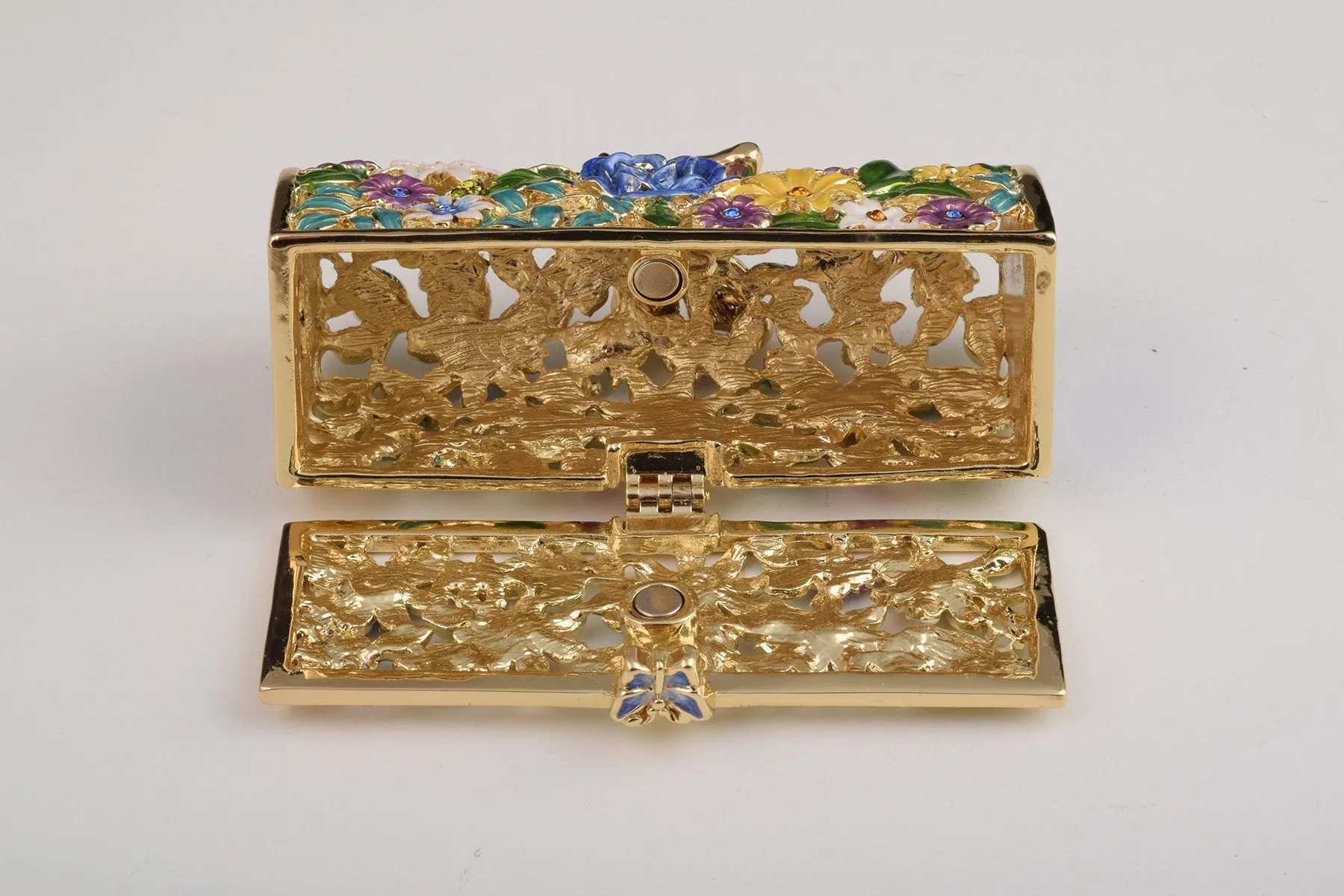 Colorful Flowers Trinket Box