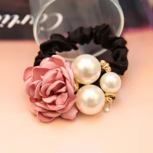 Colorful Rose Faux Pearl Hair Band