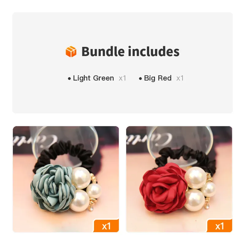 Colorful Rose Faux Pearl Hair Band