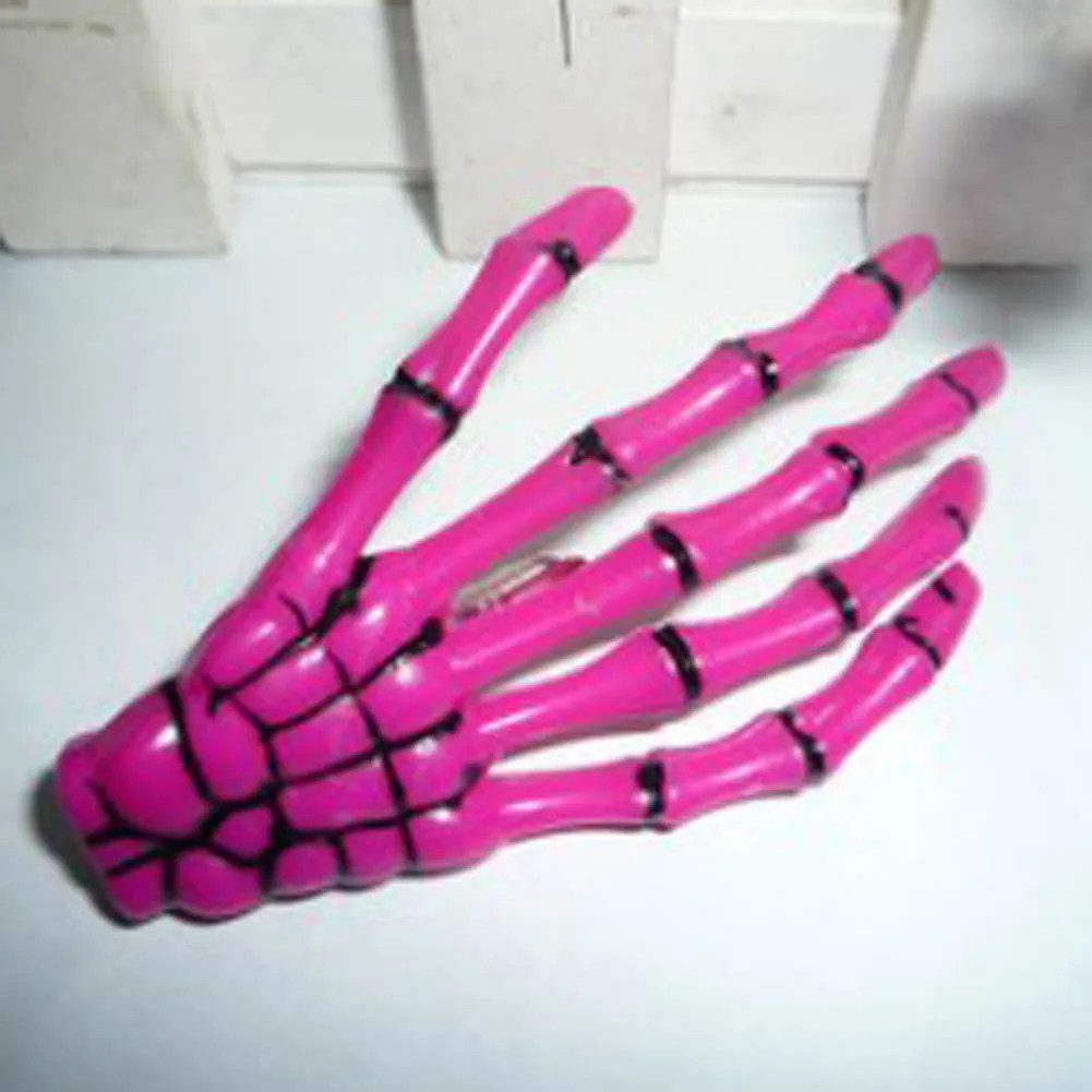 Colorful Skeleton Hand Hair Clips