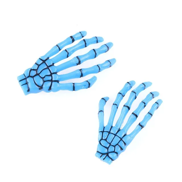 Colorful Skeleton Hand Hair Clips