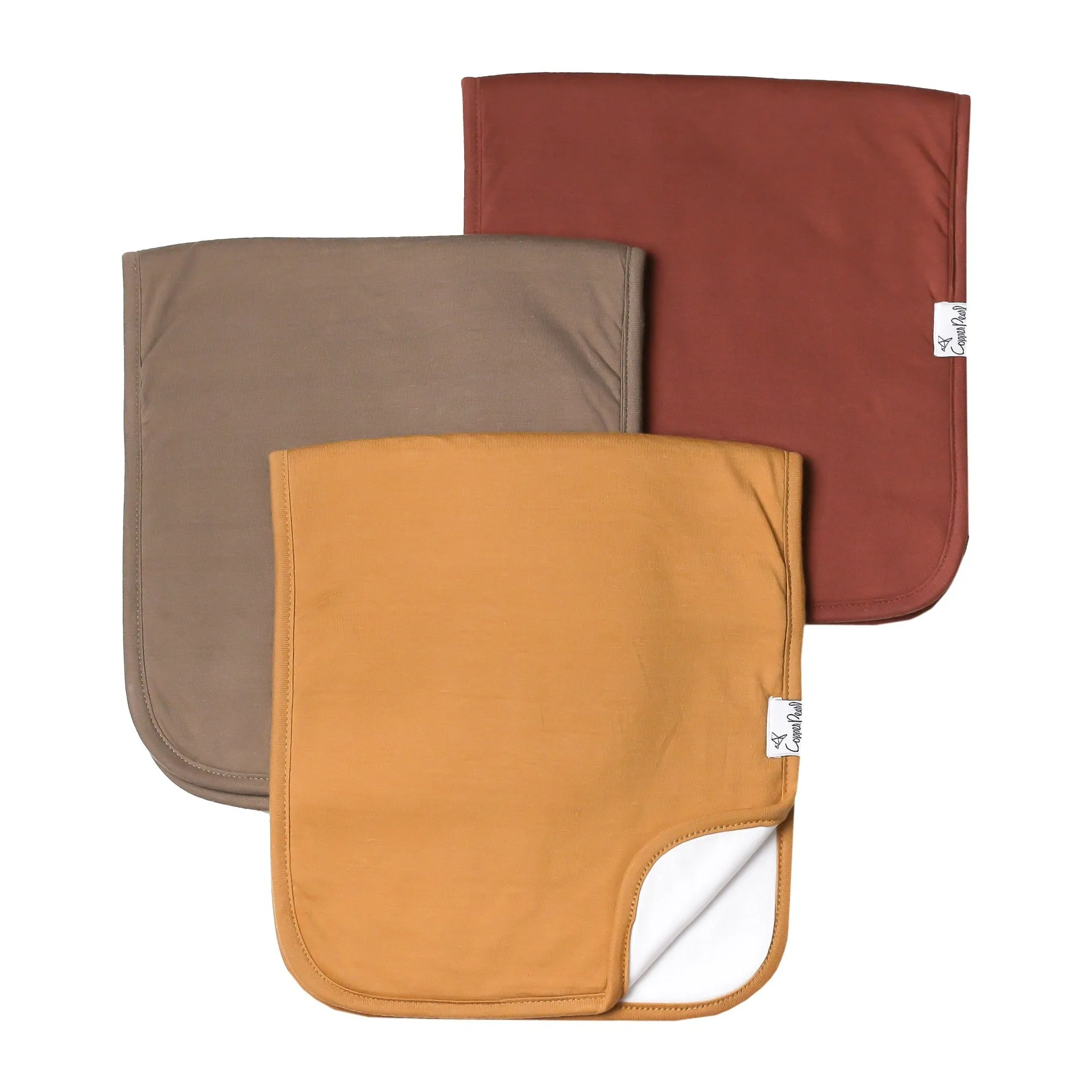 Copper Pearl Dune Premium Burp Cloth Set