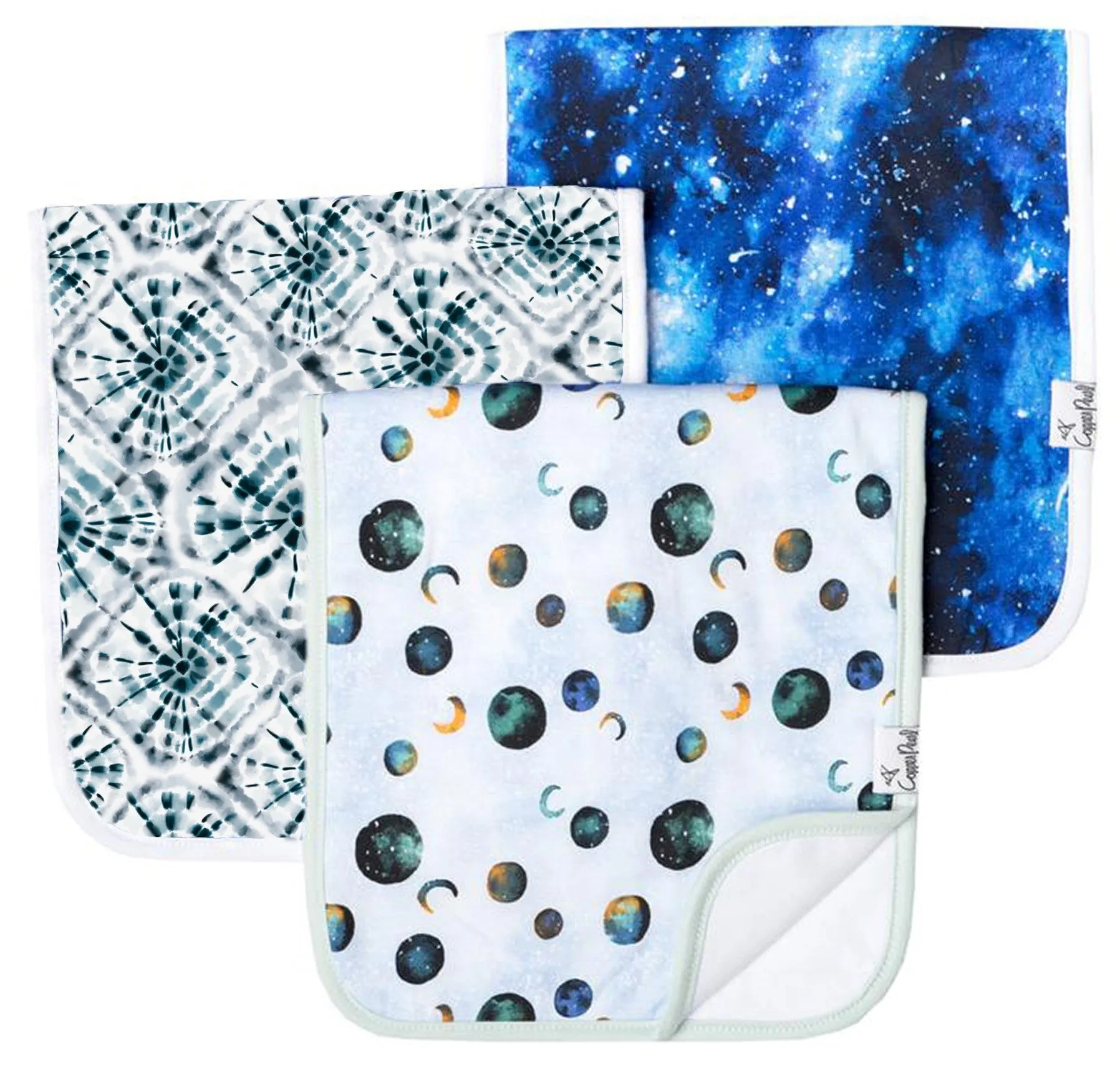Copper Pearl Galaxy Premium Burp Cloth Set