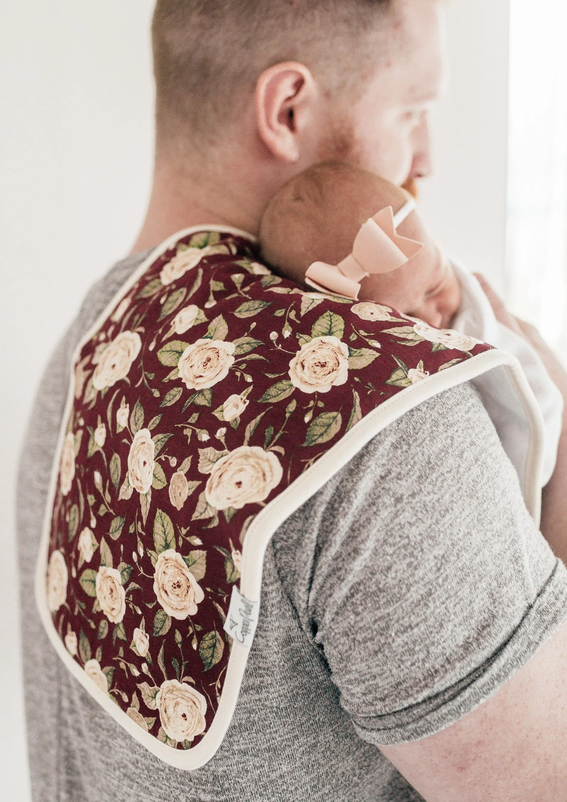 Copper Pearl Scarlet Premium Burp Cloth Set