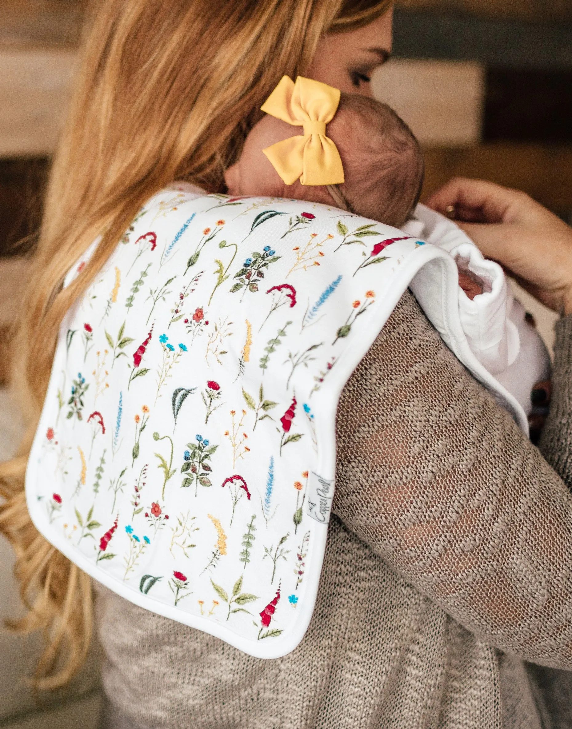 Copper Pearl Scarlet Premium Burp Cloth Set