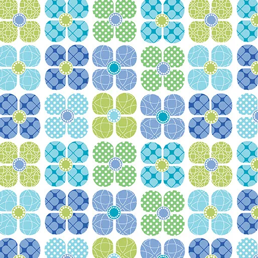 Daisy Up Flower Up Turquoise/Multi