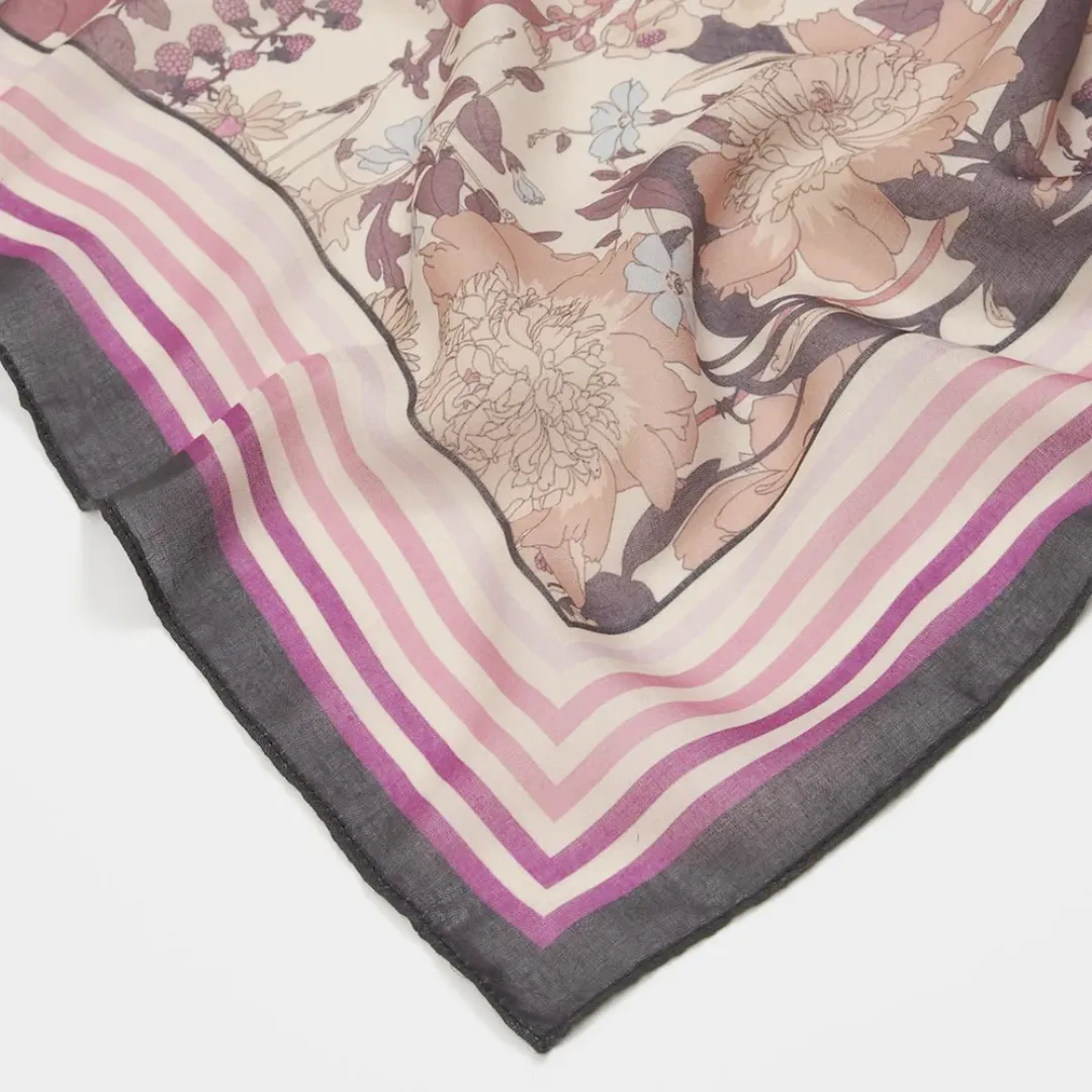Deco Bloom Pink Midweight Scarf