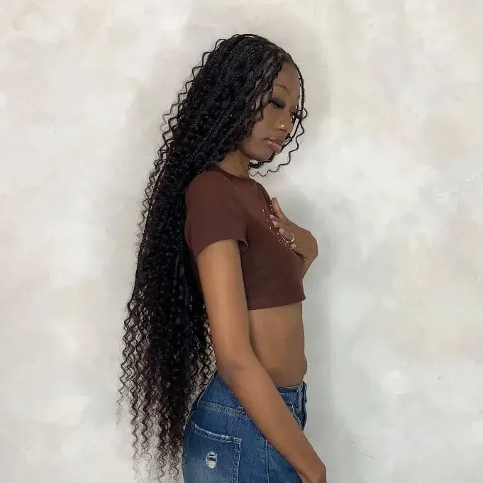 Deep Wave Bulk Hair Extensions for Braiding