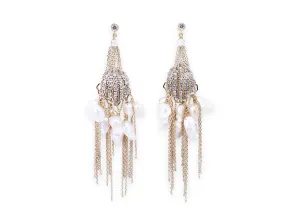Designer collection golden crystal drops