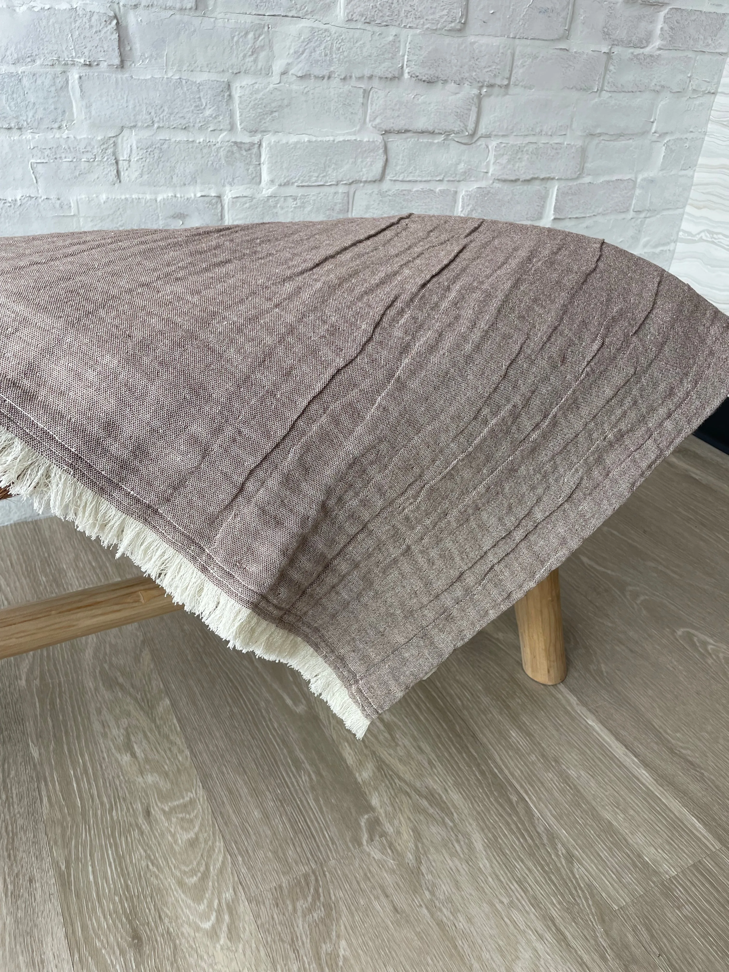 Double Cloth Chambray Throw Blanket
