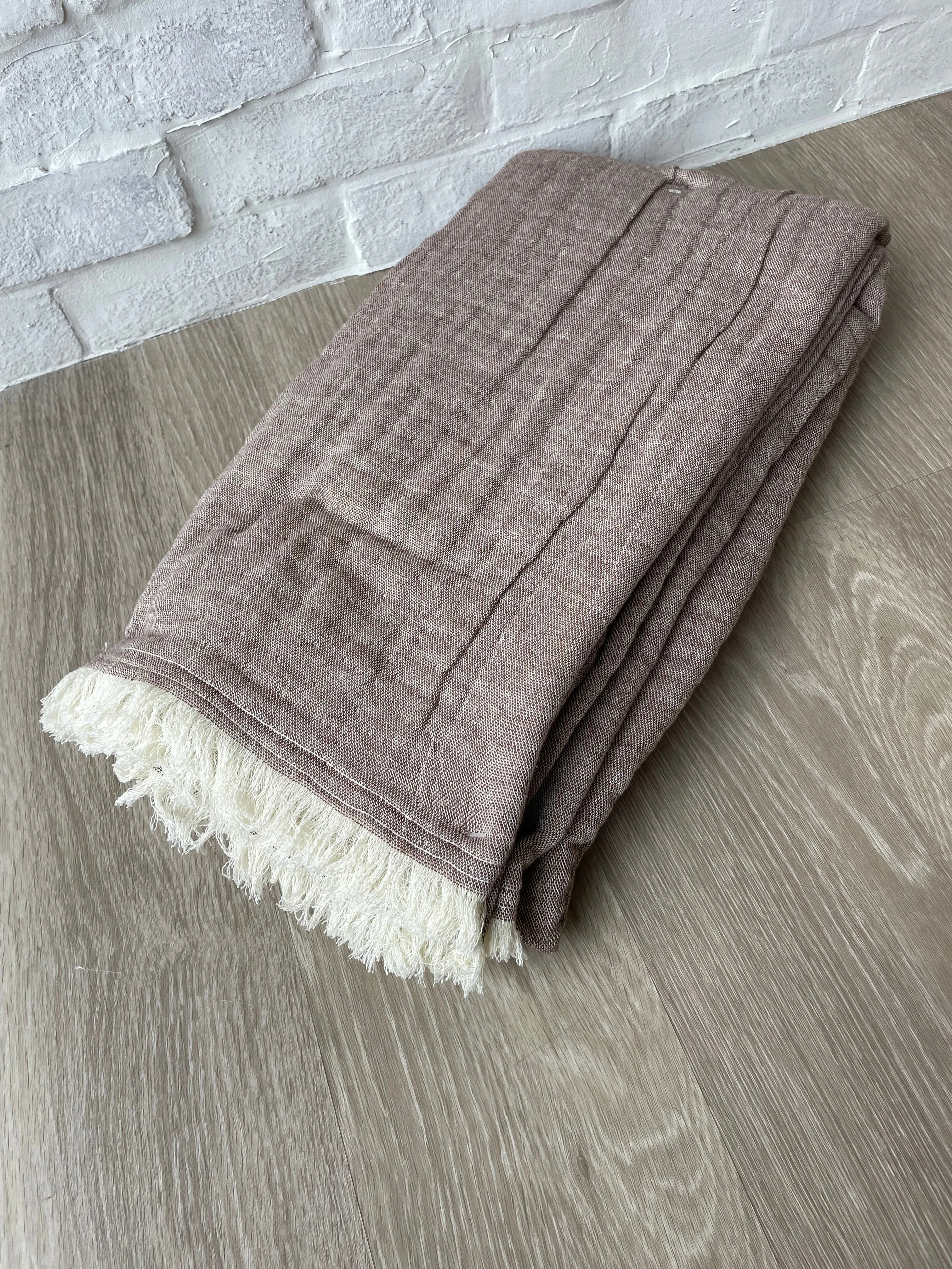 Double Cloth Chambray Throw Blanket
