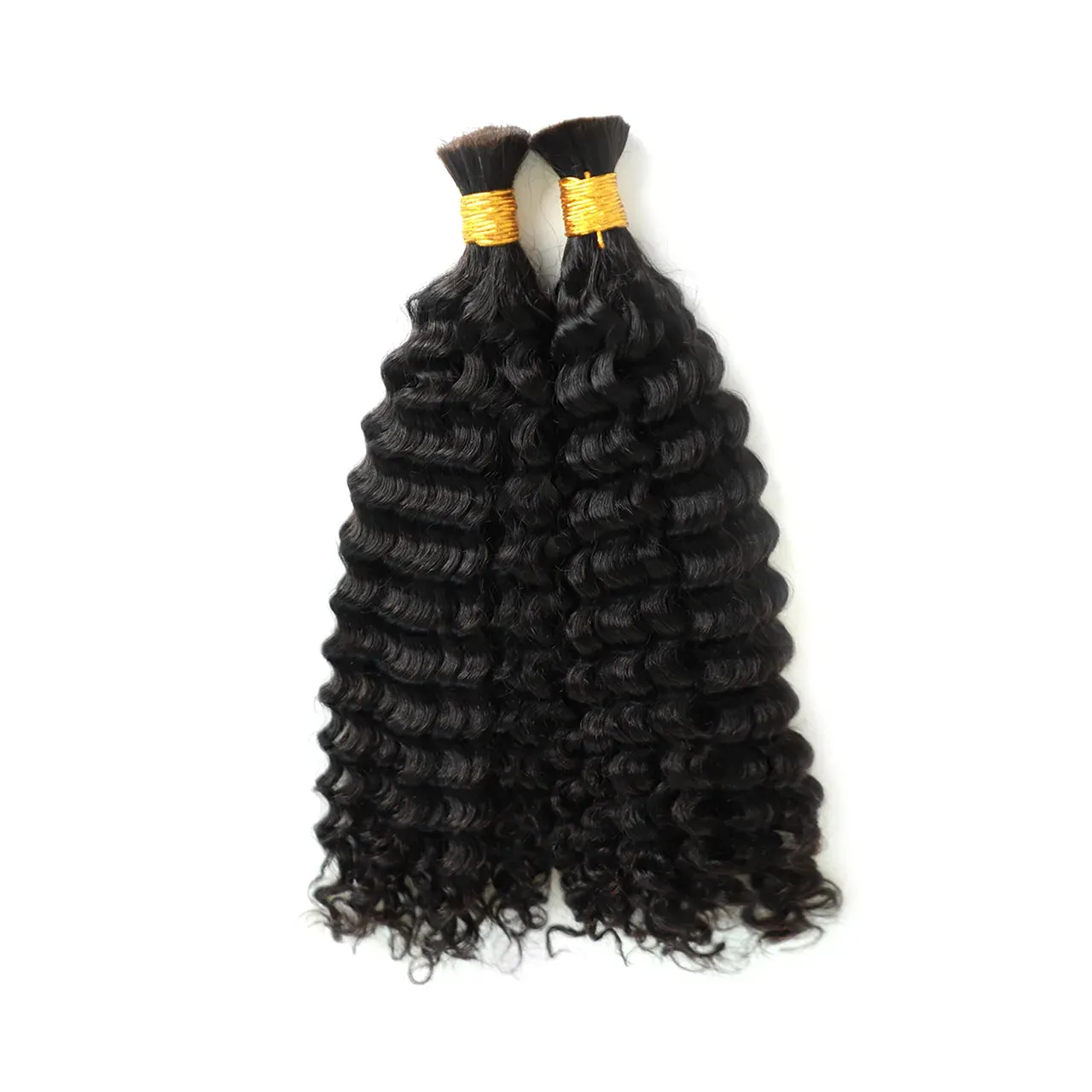 Double Drawn Burmese Curly Boho Braiding Human Hair