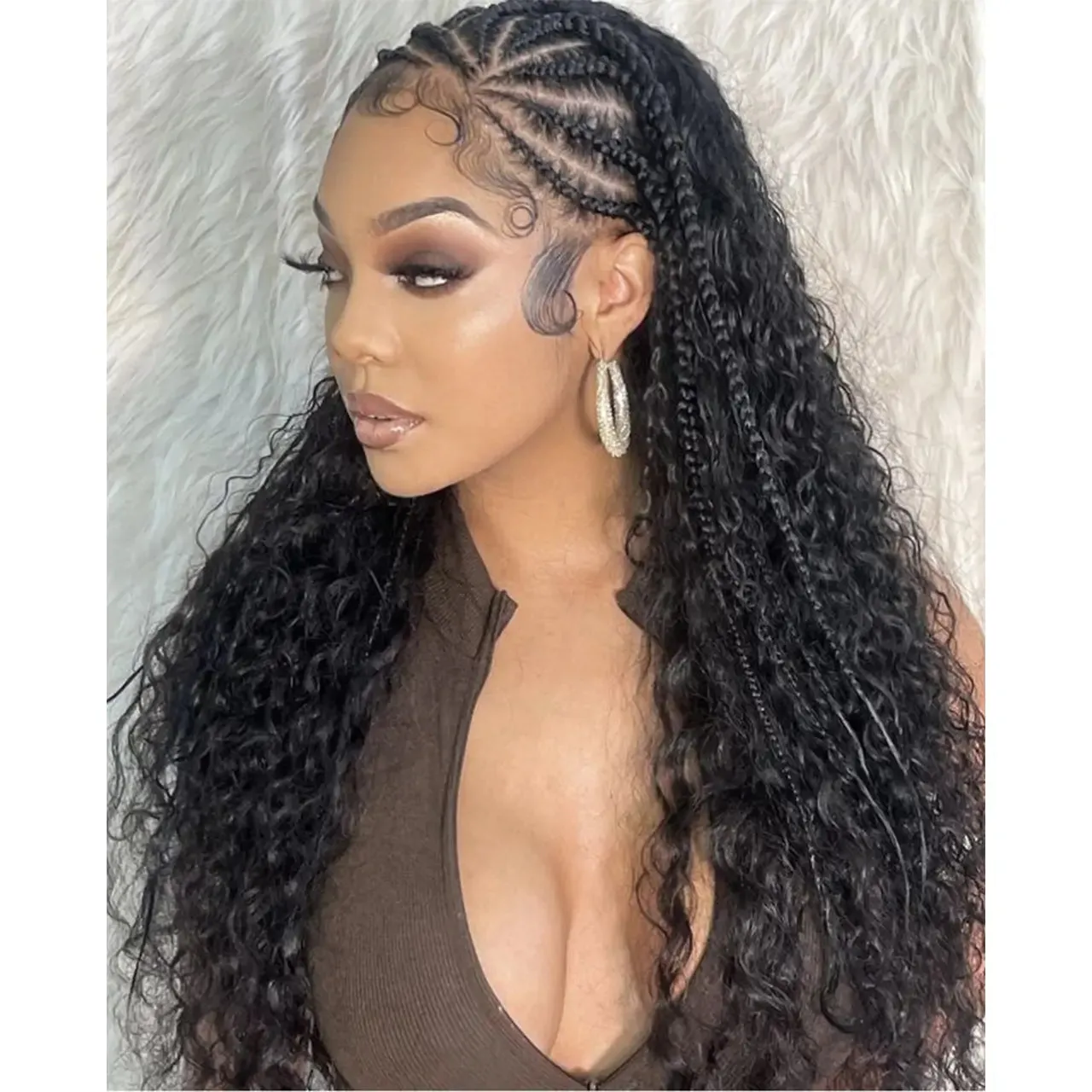 Double Drawn Burmese Curly Boho Braiding Human Hair