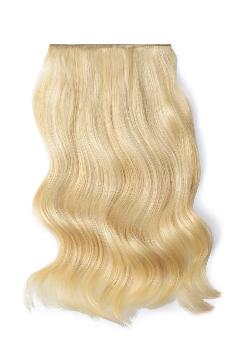 Double Wefted Full Head Remy Clip in Human Hair Extensions - Creamy Blonde (#22/613)