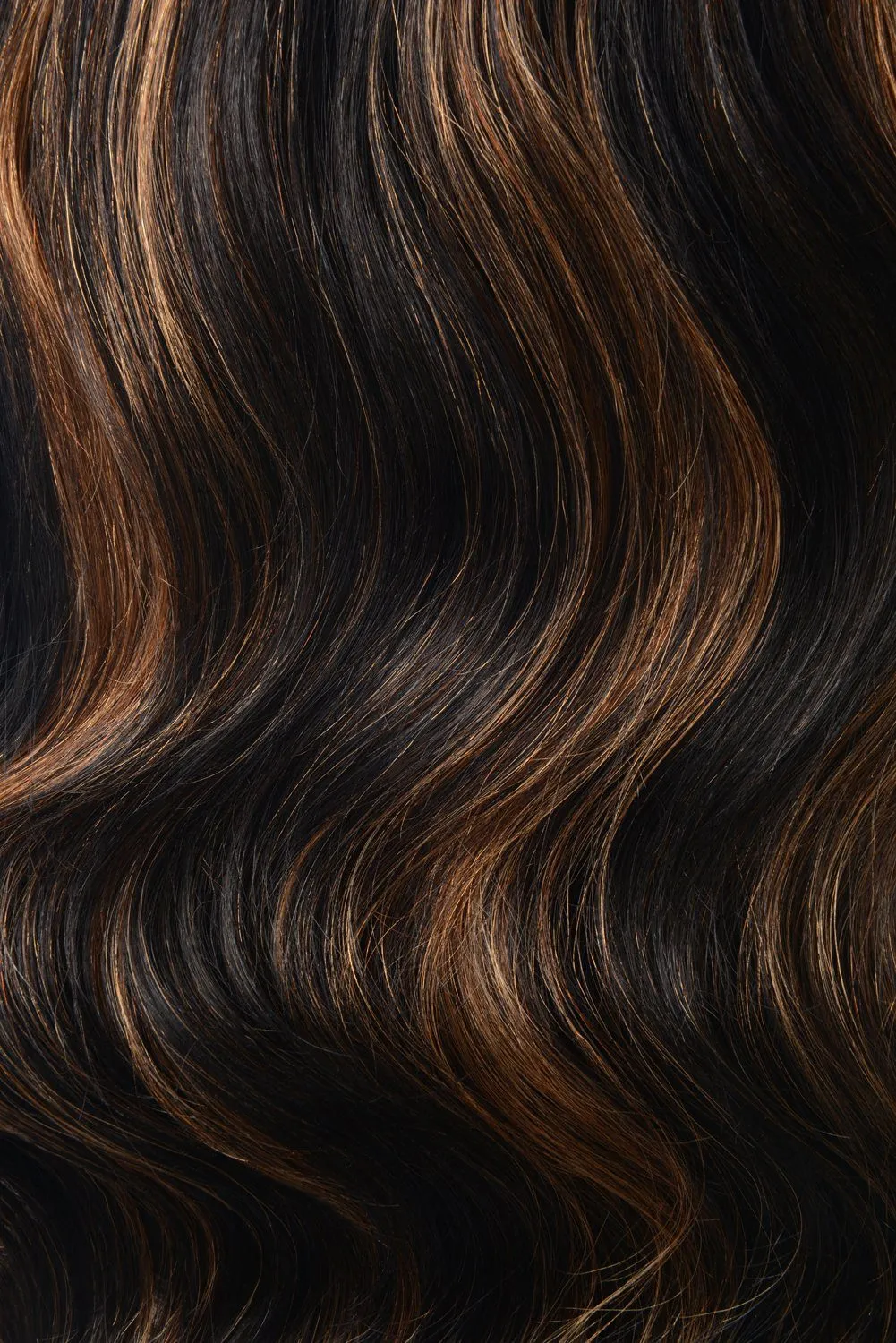 Double Wefted Full Head Remy Clip in Human Hair Extensions - Natural Black/Auburn Mix (#1B/30)