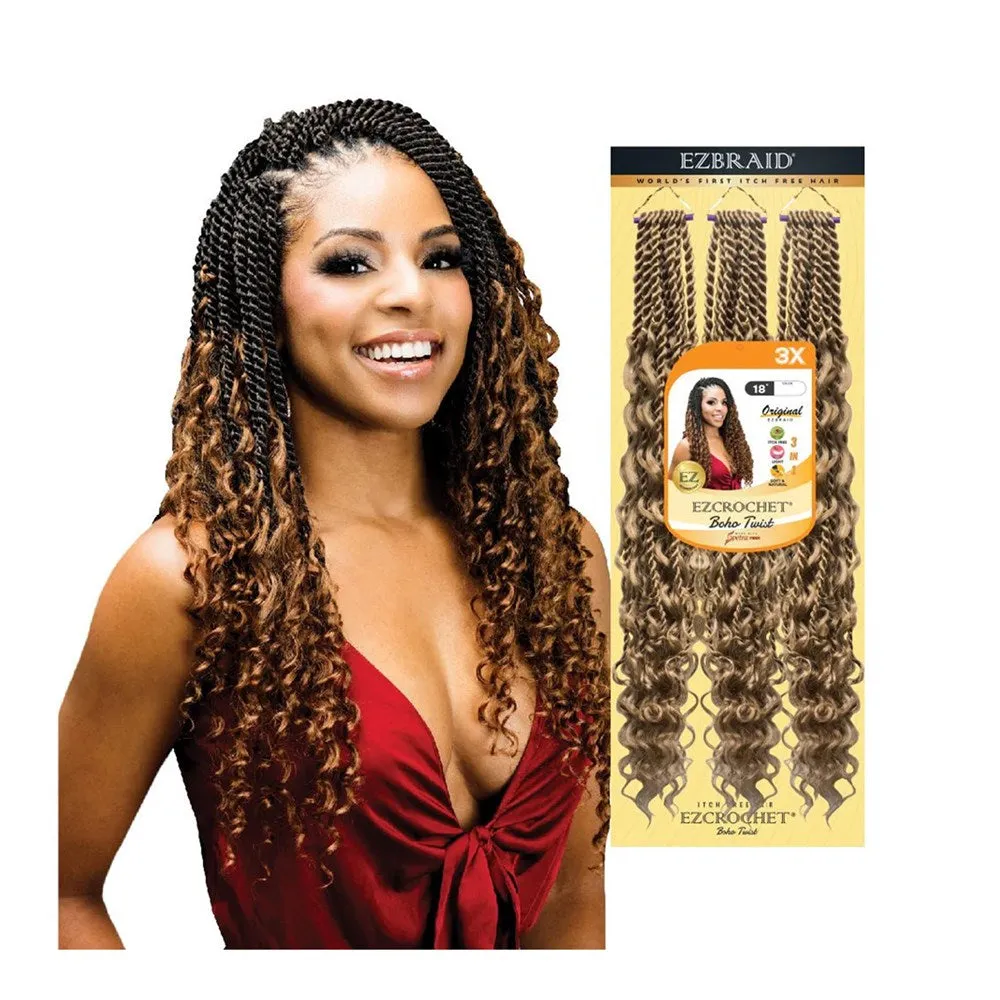 EZBRAID Ezcrochet 3X Boho Twist Braid (18inch)