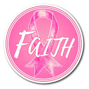 Faith - Pink Ribbon Sticker