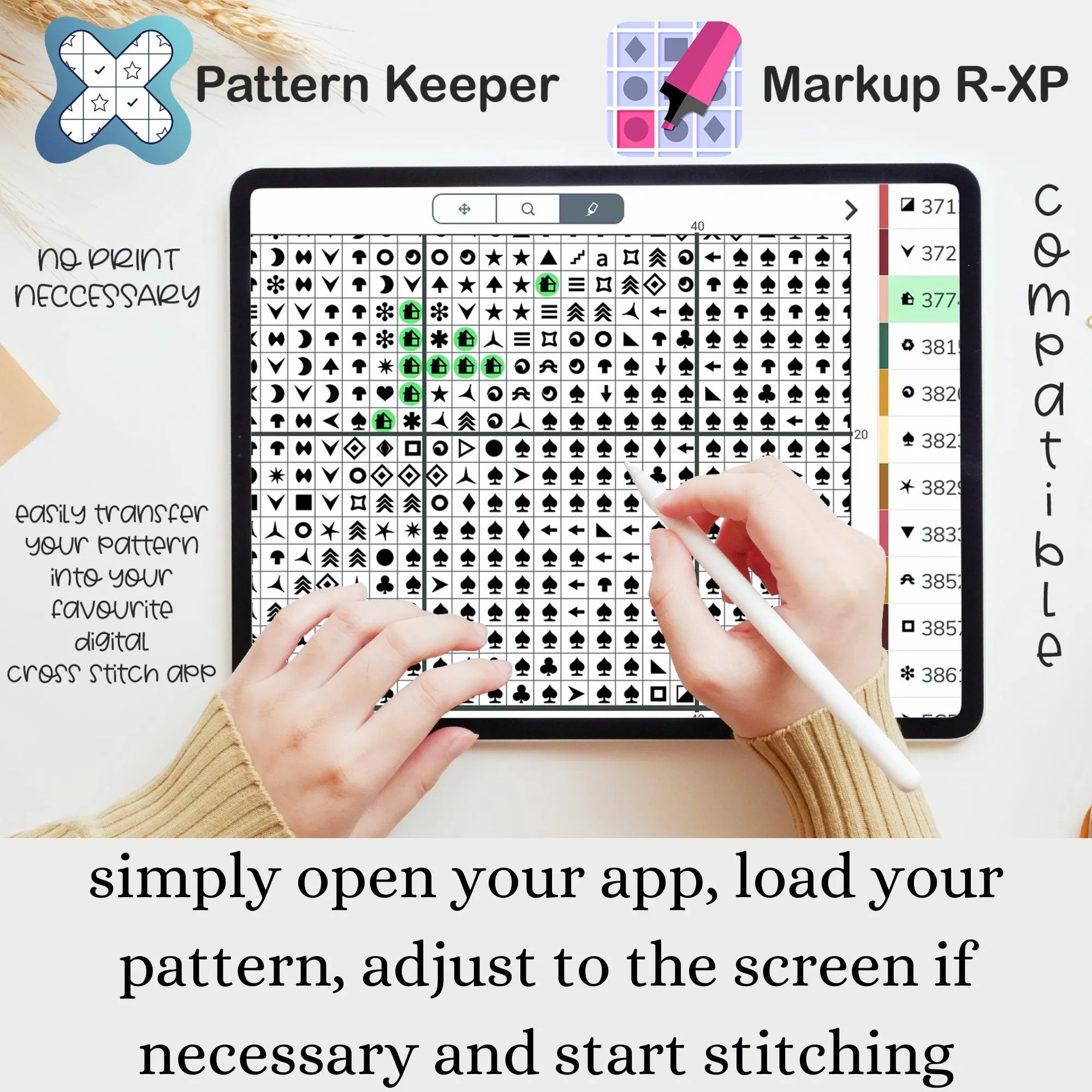 Feather Cross Stitch Pattern #860