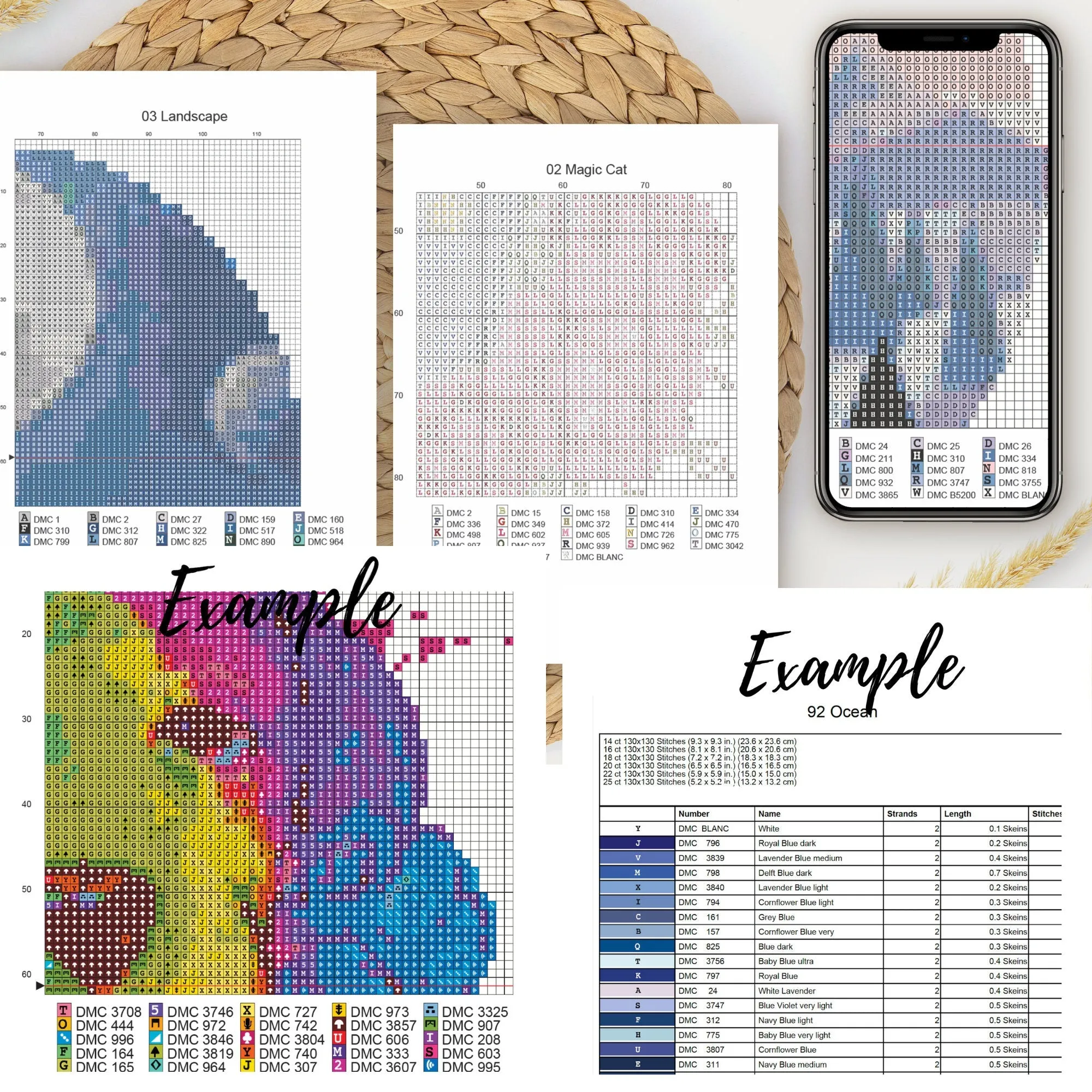 Feather Cross Stitch Pattern #860