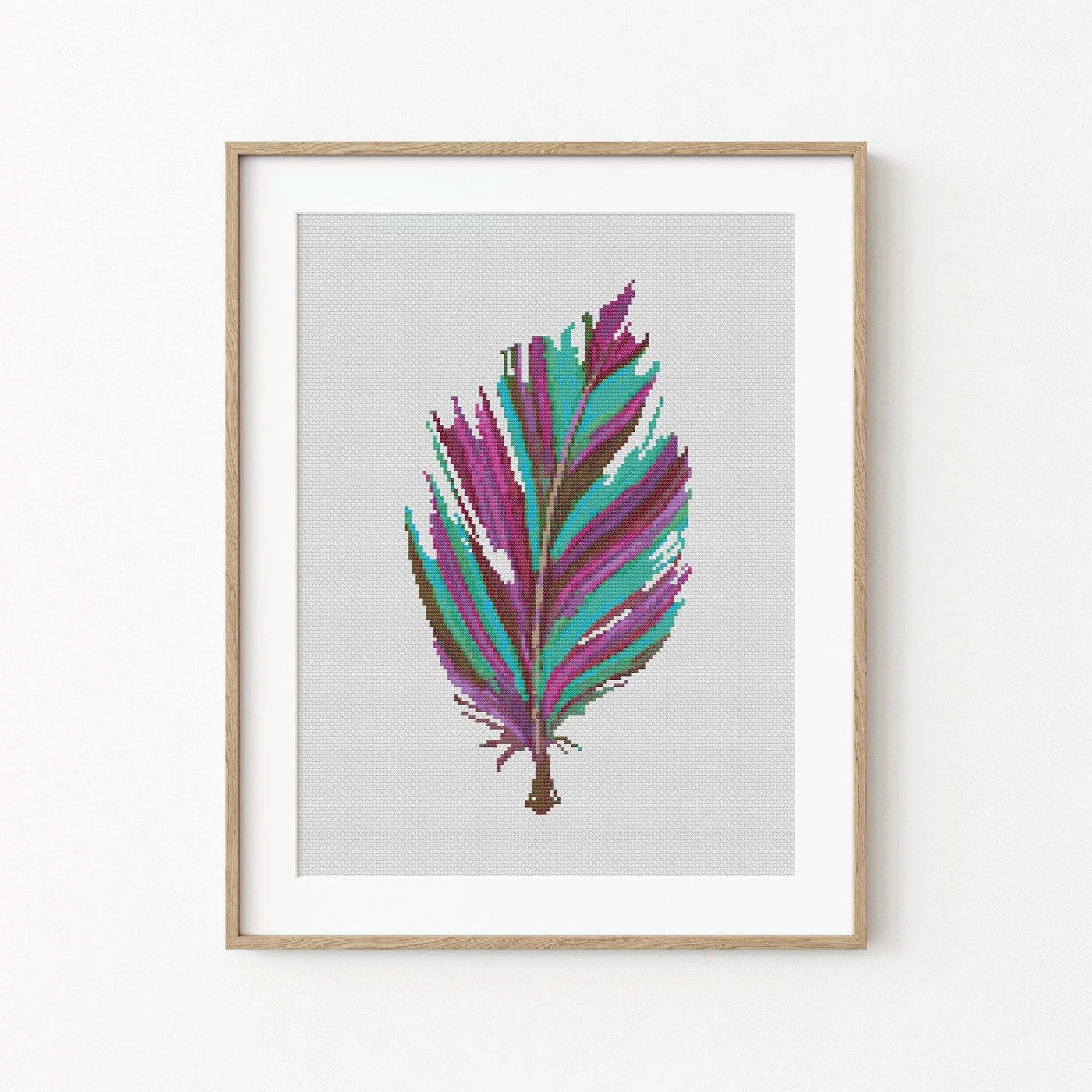Feather Cross Stitch Pattern #860