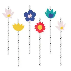 Flowers Paper Straws
