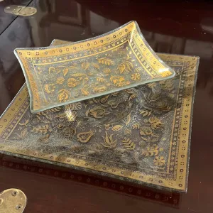 George Briard Golden flowers plates