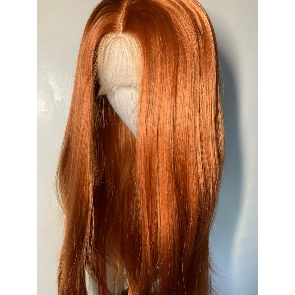 Ginger Orange Hair | Lace Front Wig|Straight Hair Wigs For Women