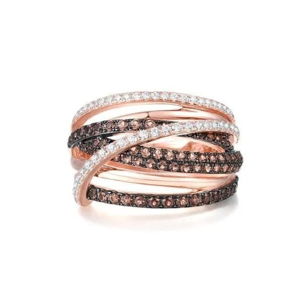 Glamorous Spinel & Clear Diamond Ring