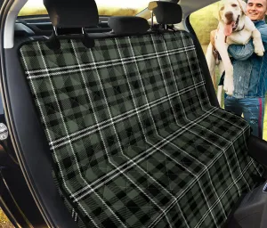 Green, White and Black Plaid Tartan Back Seat Cover For Pets