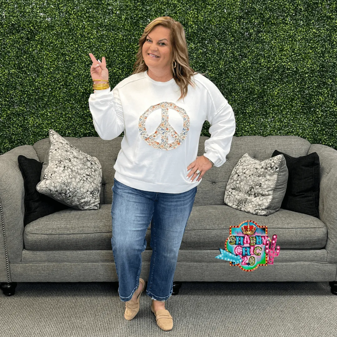 Groovy Boho Peace Sign Top
