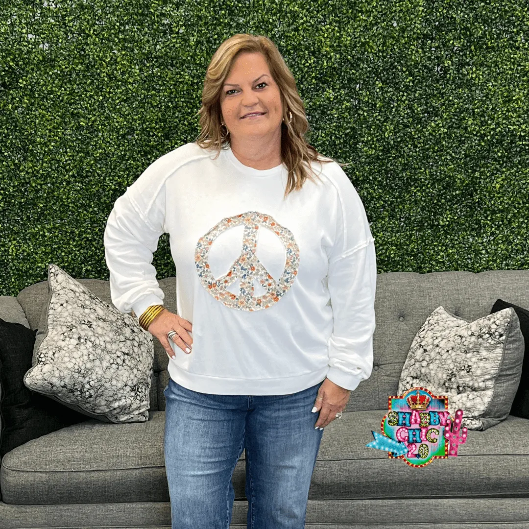 Groovy Boho Peace Sign Top