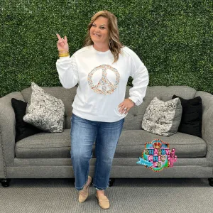 Groovy Boho Peace Sign Top