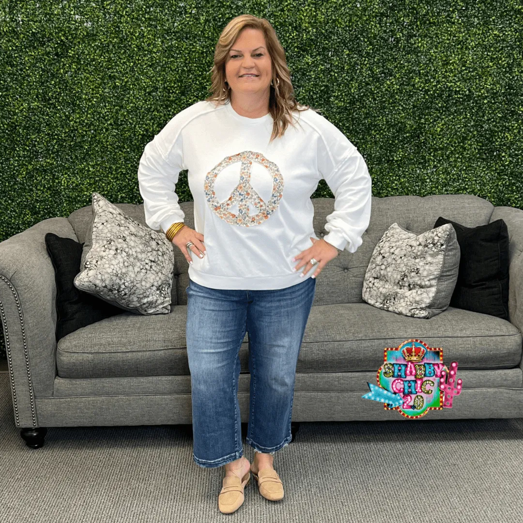 Groovy Boho Peace Sign Top