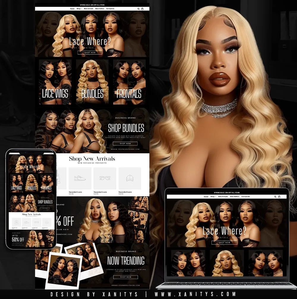 Hair Website Design Shopify Store