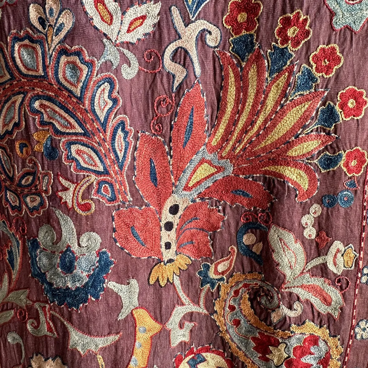 Hand Stitched All Silk Suzani (CSSU232522 | 28 x 121")
