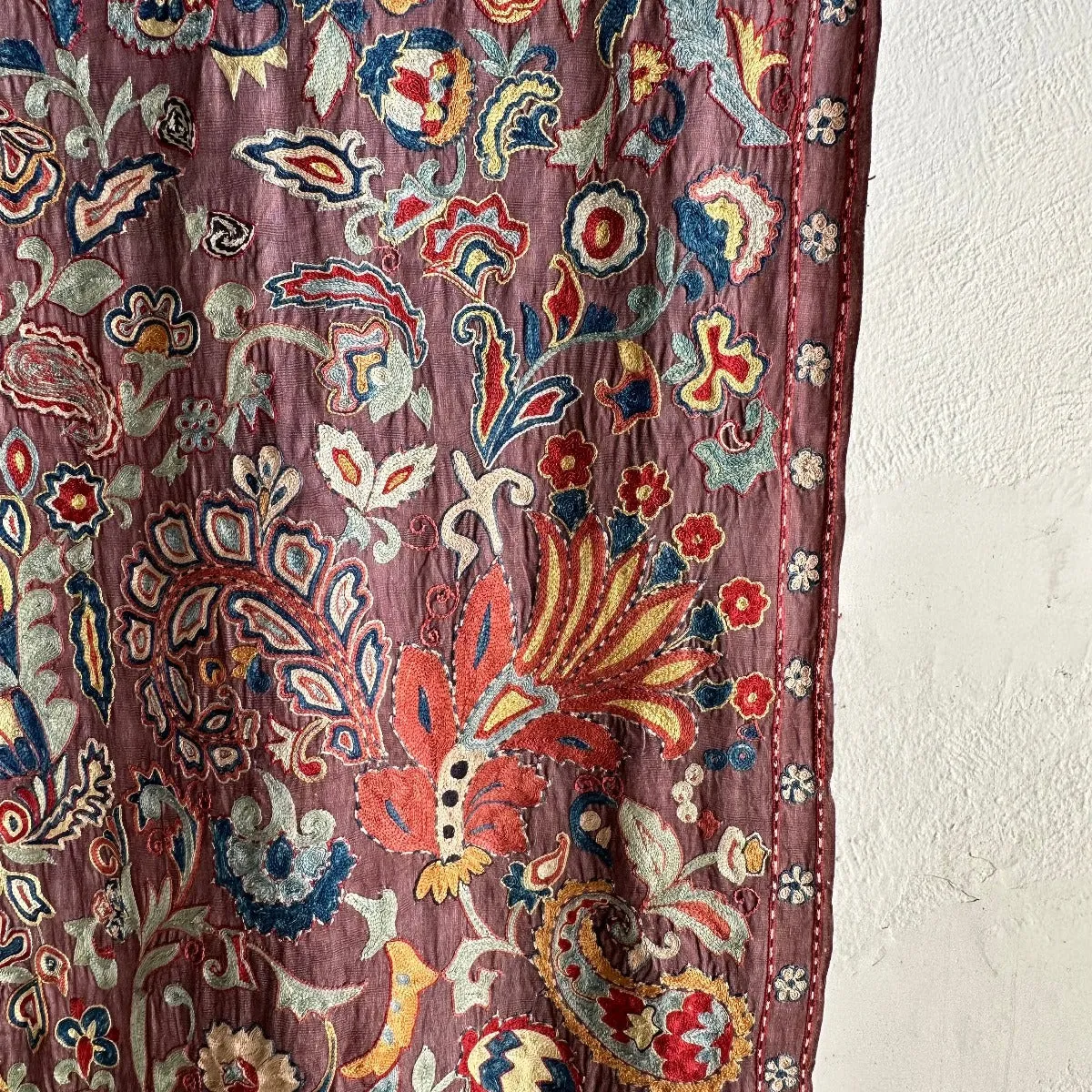 Hand Stitched All Silk Suzani (CSSU232522 | 28 x 121")