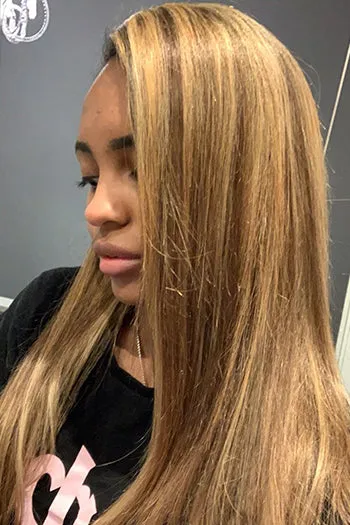 Hazelnut Brondie (#6/27) Double Wefted Full Head Clip In Hair Extensions