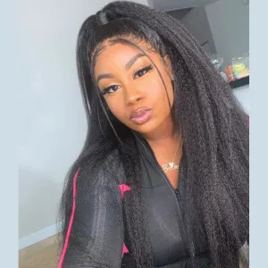 HD Lace Kinky Straight Human Hair Full Lace Wig AAP02