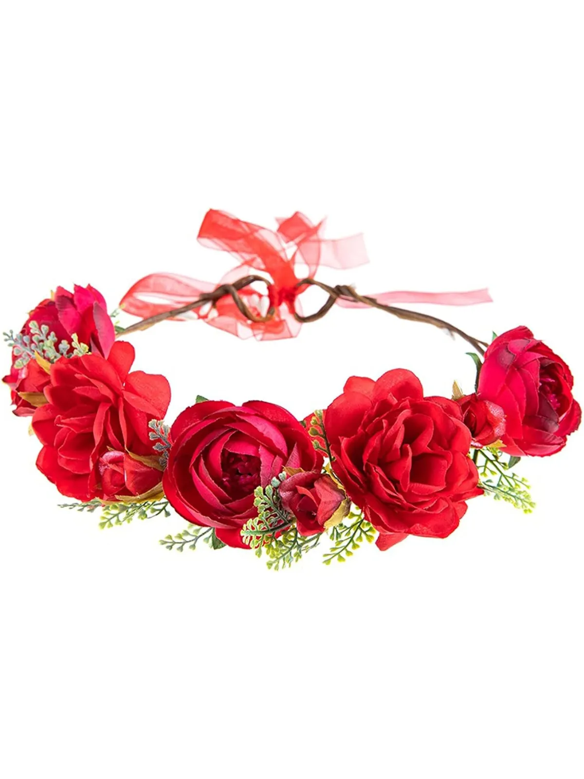 Heartfelt Blooms Red Rose Headband