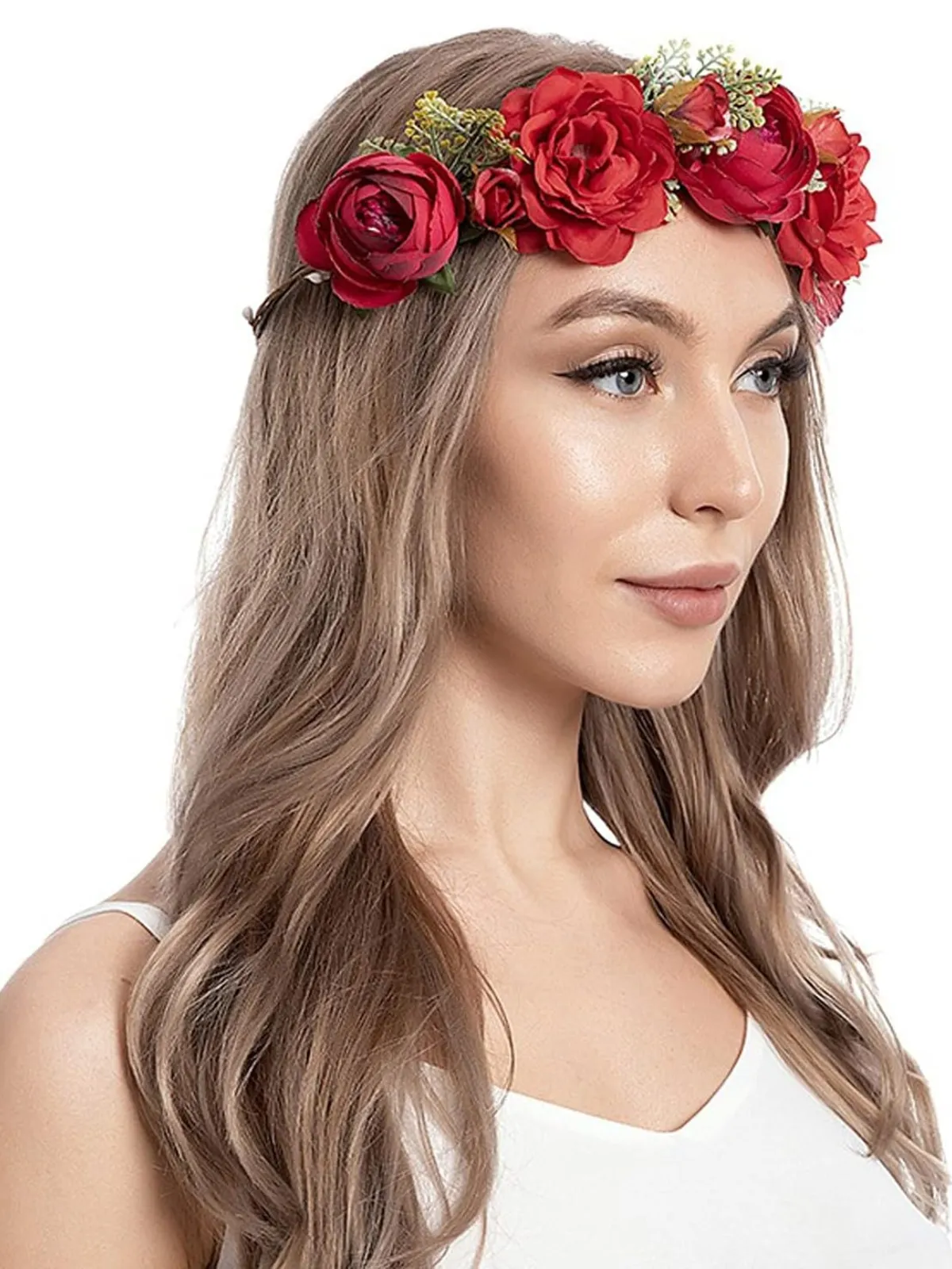 Heartfelt Blooms Red Rose Headband