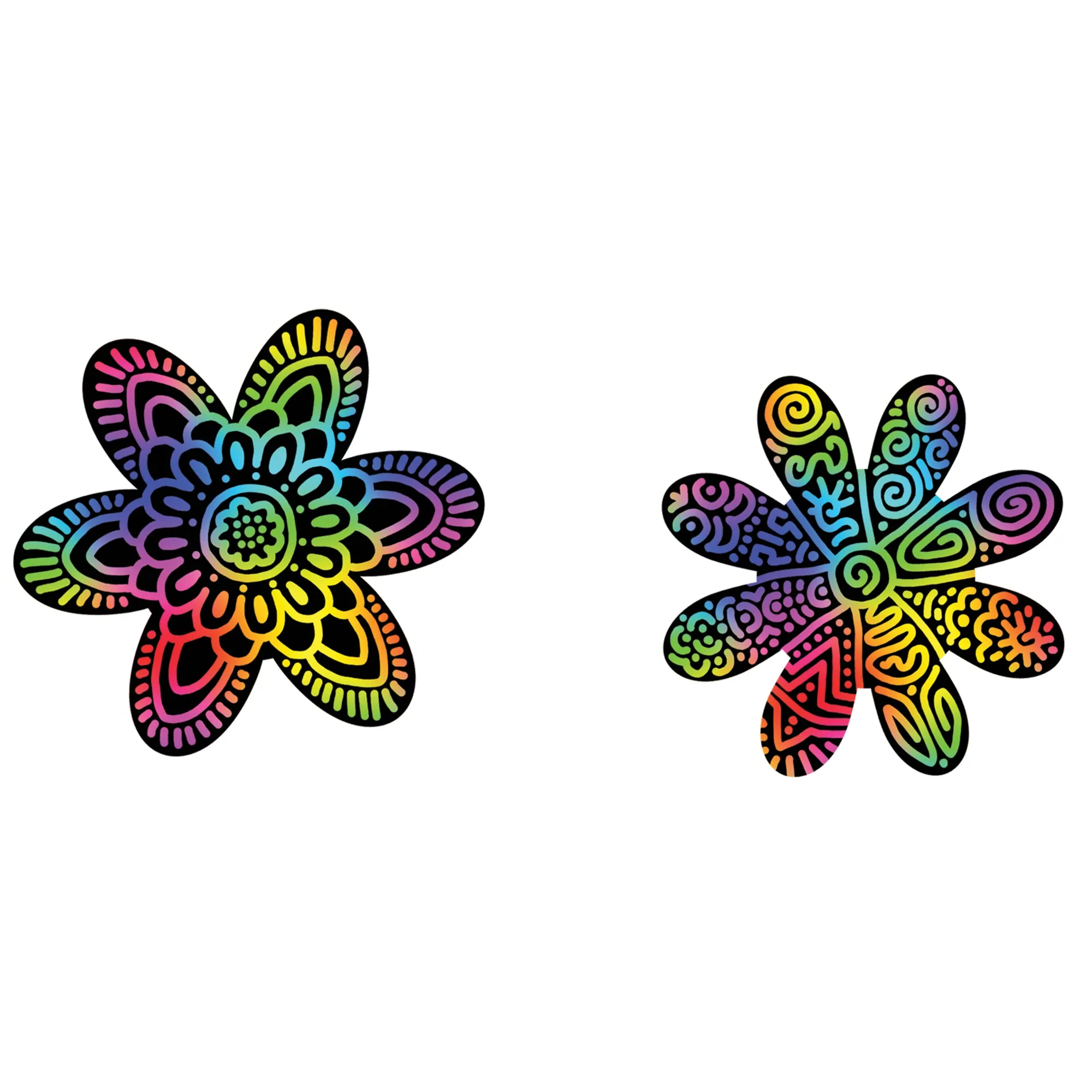 House Of Marbles Scratch Art Set- Flowers