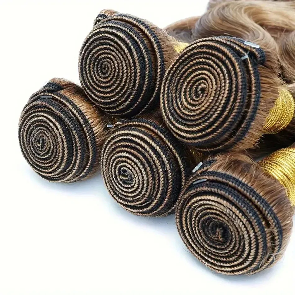 Human Hair Body Wave Ombre Blonde Hair Bundles Extensions